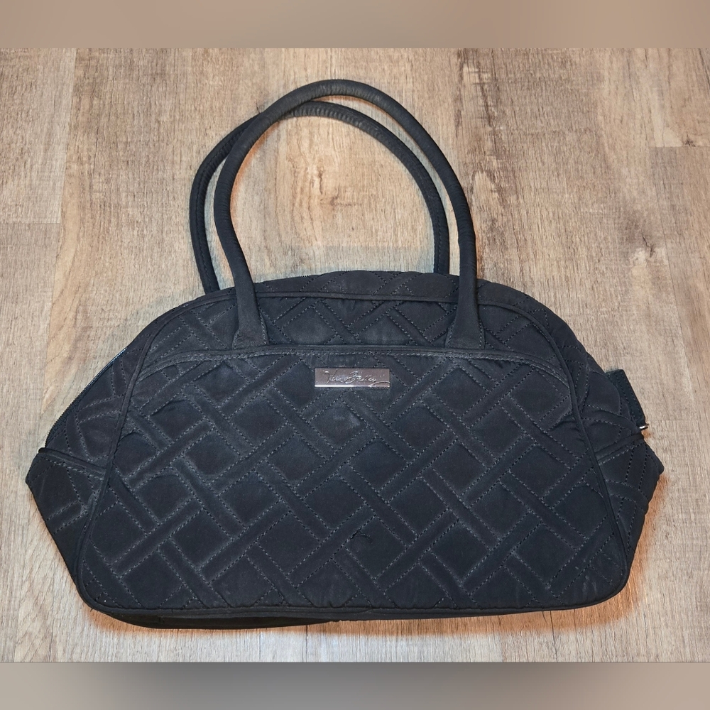 Vera Bradley Black Quilted Satchel